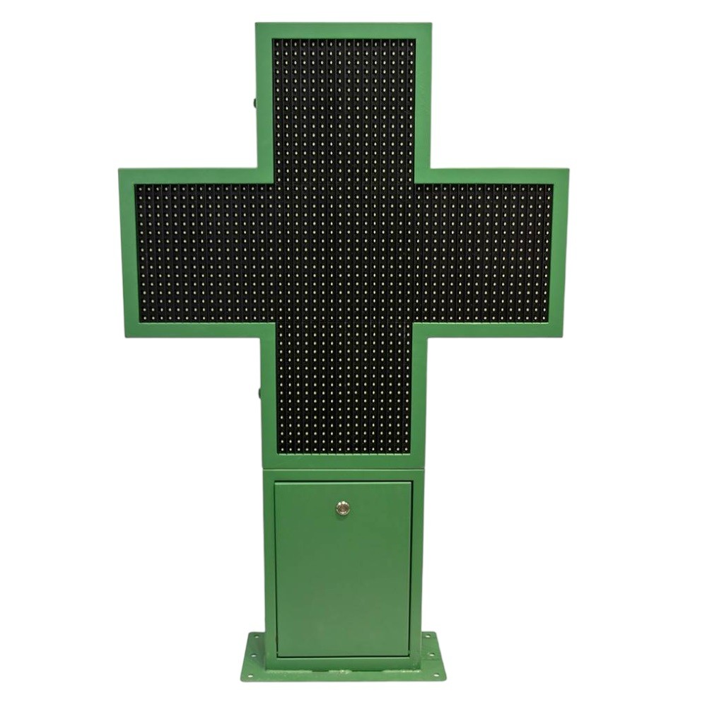 Cruz de farmacia LED monocolor verde programable P16