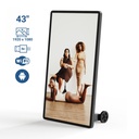 43'' portable advertising display - Full HD LCD - With wheels and battery - IP20