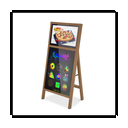 21.5" LCD portable advertising display with whiteboard and battery pack