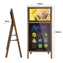 21.5" LCD portable advertising display with whiteboard and battery pack