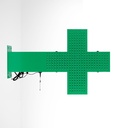Cruz de farmacia doble cara 50*50cm EXTERIOR color verde input AC100-240V con control remoto
