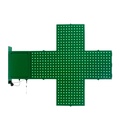 Cruz de farmacia doble cara 80*80cm EXTERIOR color verde input AC100-240V con control remoto