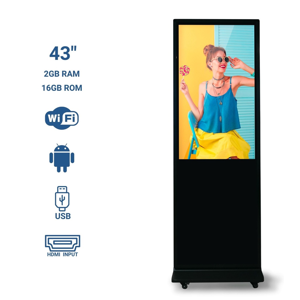 Display publicitario LCD Táctil 43'' Android 11 2+16GB