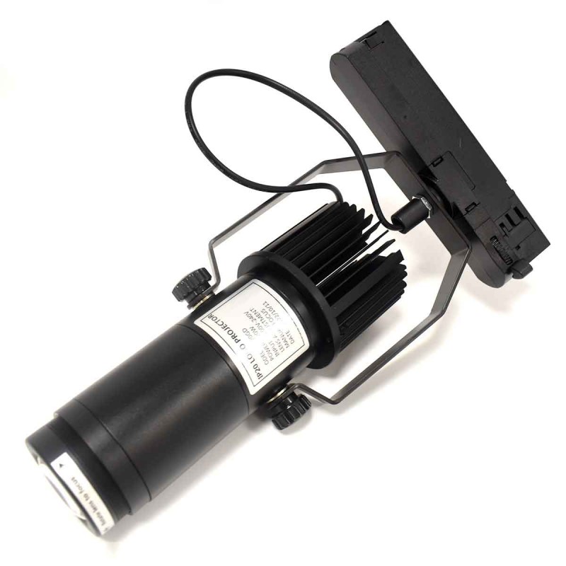 3-phase track GOBO LED Projector - 20W - Optics 20° - IP20