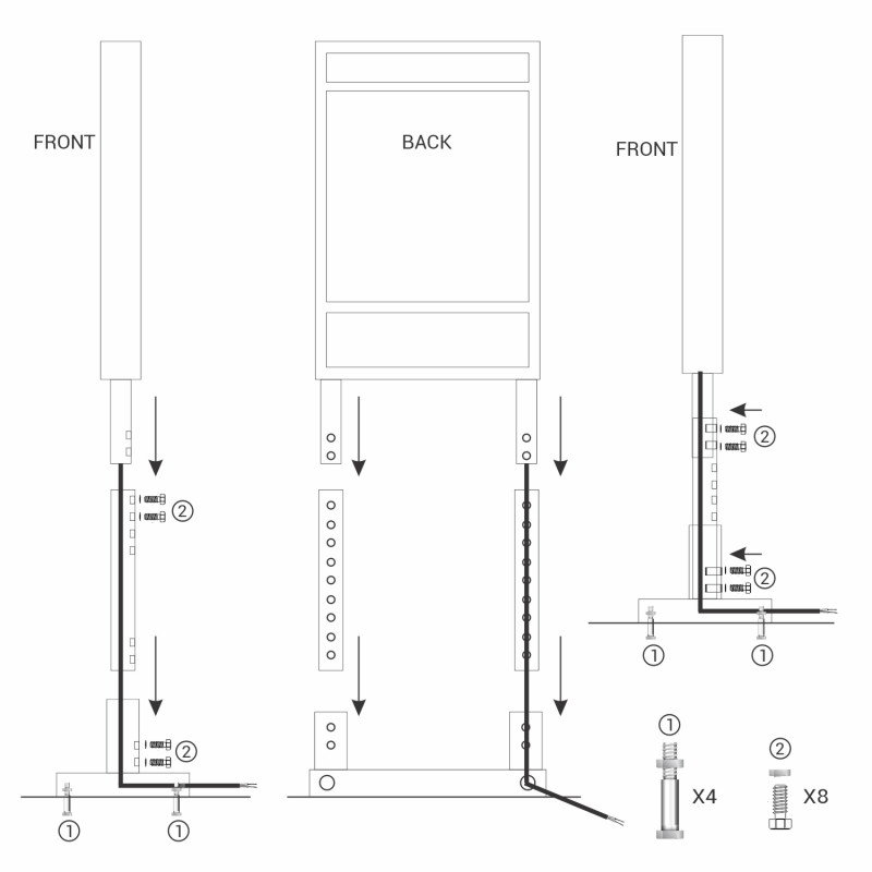 4K UHD LCD Display for display windows - 55" - Android - Indoor