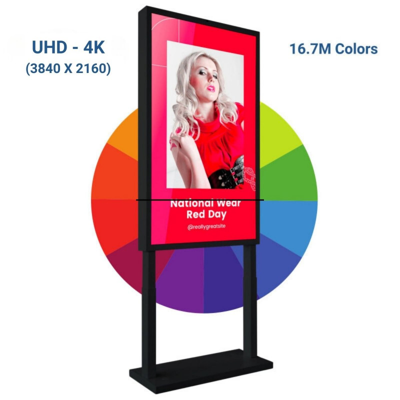 4K UHD LCD Display for display windows - 55" - Android - Indoor