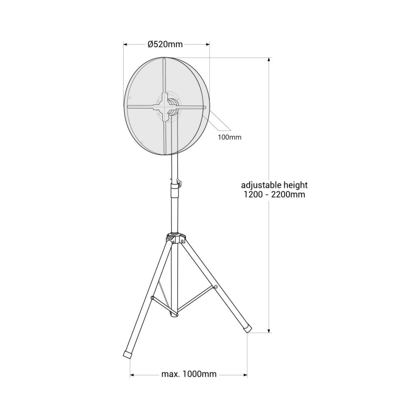 3D hologram fan with tripod - Ø 52cm - 72W