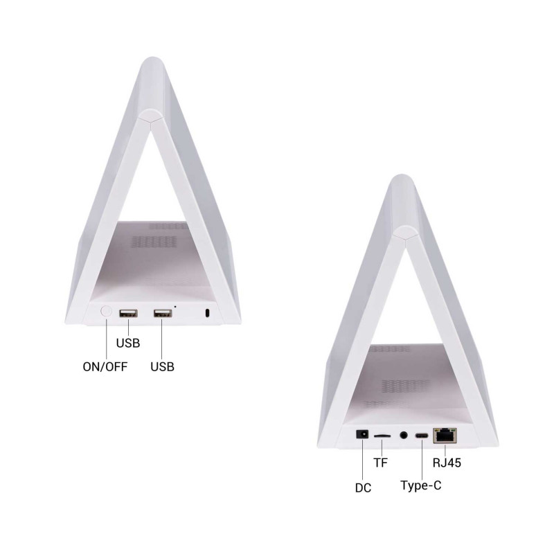 LCD tabletop AD display with camera - 10.1'' - Dual screen - Touch - Android 10