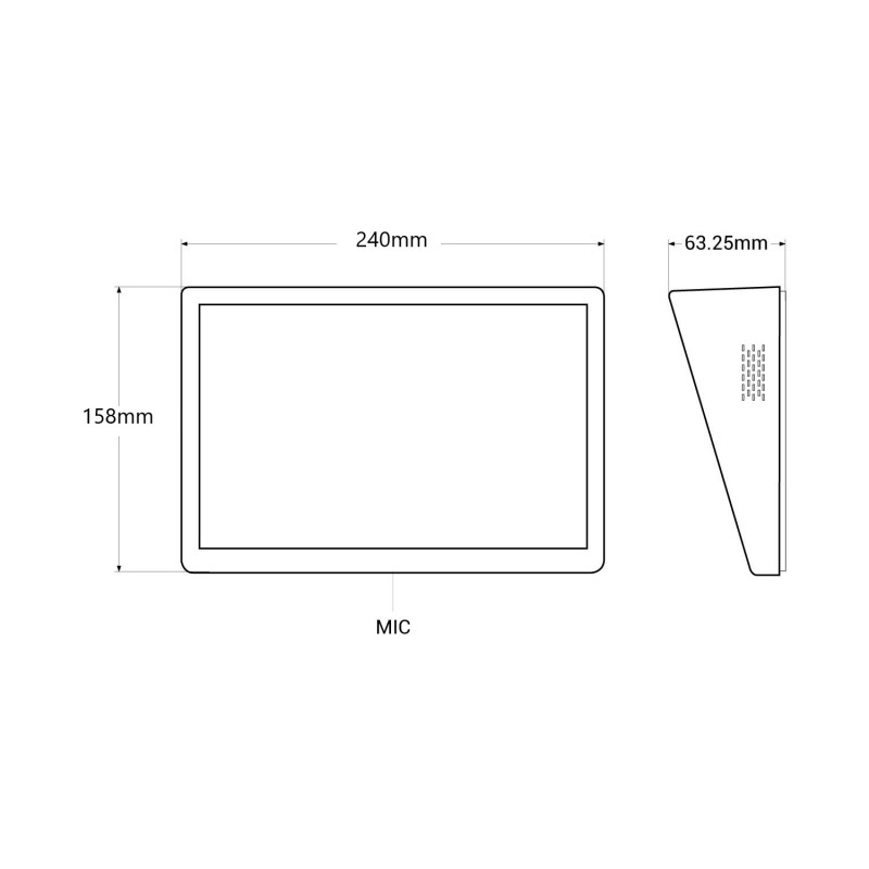 LCD tabletop AD display - 10.1'' - Horizontal screen- Touch - Android 10