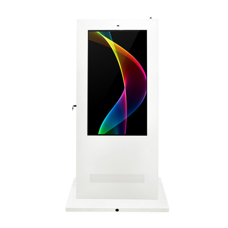 Outdoor digital totem - 55" LCD screen- Double sided - Touch - Android - White