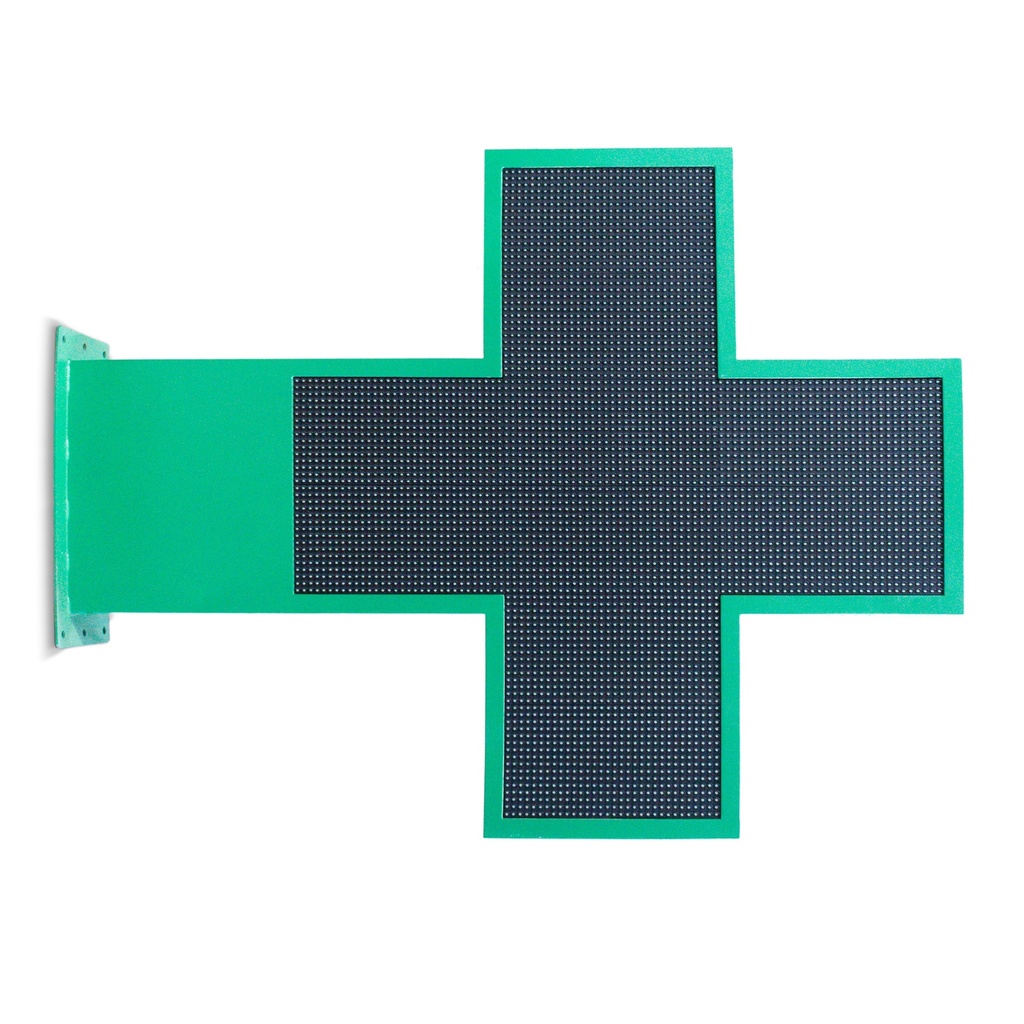 Croce LED farmacia monocolore verde programmabile P10 - Esterno - 96x96cm