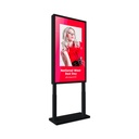 Totem vidéo publicitaire LCD de vitrine UHD 4K 55" - Android - Indoor