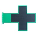 Croix de pharmacie LED monochrome verte programmable P10 - Extérieur - 96x96cm