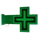Cruz de farmacia LED monocolor verde programable P16 - Exterior