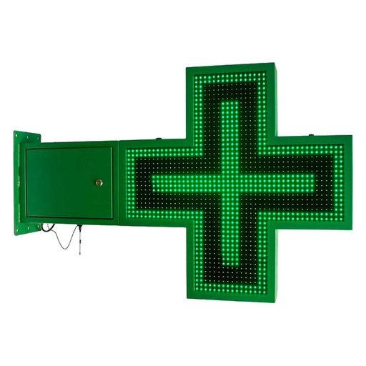 [DP16] Cruz de farmacia LED monocolor verde programable P16 - Exterior