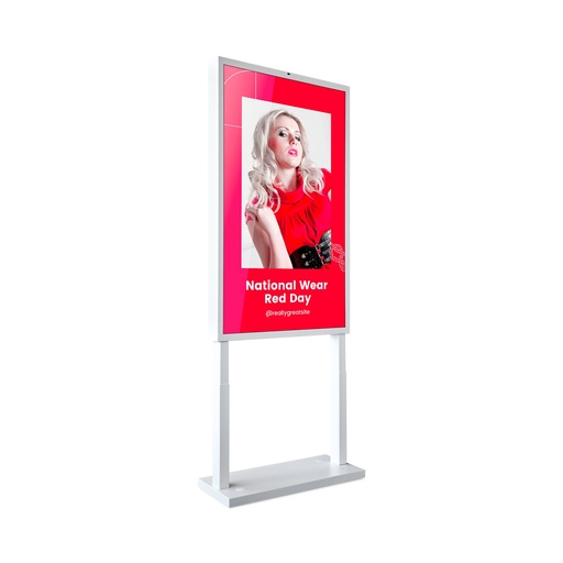 Totem vidéo publicitaire LCD de vitrine UHD 4K 55" - Android - Indoor